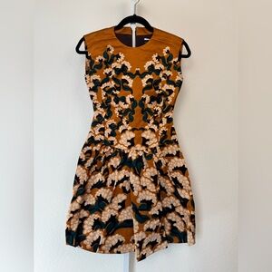 Thakoon Fit and Flare Mini Printed Floral Silk Dress Size 2